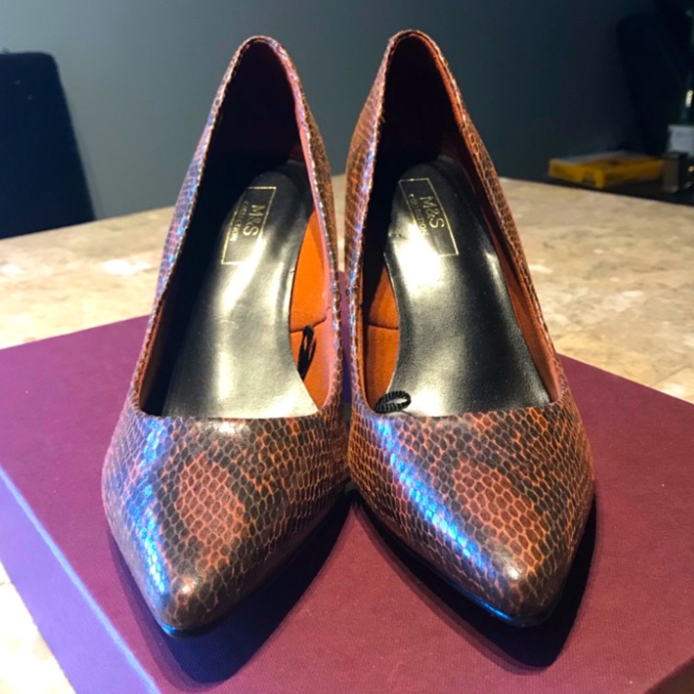 Marks & Spencer Snake Inspired Heels UK 5